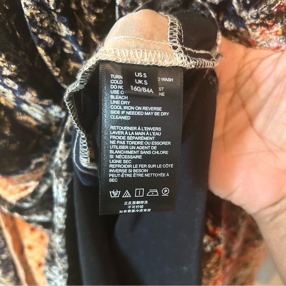 Free People Vancouver Velvet Button Down Shacket Small Multicolor Snap Closure - Picture 9 of 14